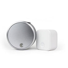 Load image into Gallery viewer, August Smart Lock Pro (3rd Gen) + Connect Hub - Zwave, HomeKit &amp; Alexa Compatible - Silver
