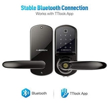 Load image into Gallery viewer, Aibocn Fingerprint Smart Lock, Keyless Entry Door Lock with Bluetooth, Touchscreen Keypad Deadbolt Lock with App Control, IC Card, Code, Easy to Install for Home Hotel Apartment, Right Handle
