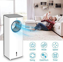 Load image into Gallery viewer, Evaporative Air Cooler-3-in-1 Portable Air Cooling Fan, Instant Cool &amp; Humidify with 3 Speeds, No Noise Tower Fan, No Dust, 3 Modes, 8H Timer, Bladeless Fan for Large Room Office
