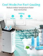 Load image into Gallery viewer, COMFYHOME 3-IN-1 Portable Air Conditioner, Evaporative Air Cooler w/Cooling ＆ Humidifier, 3 Wind Speeds, 4 Casters, 65° Oscillation, 12H Timmer＆ Remote, 455 CFM, Cools 170 Square Feet for Room Office
