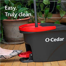 Load image into Gallery viewer, O-Cedar EasyWring Microfiber Spin Mop &amp; Bucket Floor Cleaning System + 2 Extra Refills, Red/Gray

