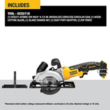 Load image into Gallery viewer, DEWALT ATOMIC 20V MAX* Circular Saw, 4-1/2-Inch, Tool Only (DCS571B)
