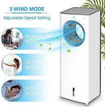 Load image into Gallery viewer, Evaporative Air Cooler-3-in-1 Portable Air Cooling Fan, Instant Cool &amp; Humidify with 3 Speeds, No Noise Tower Fan, No Dust, 3 Modes, 8H Timer, Bladeless Fan for Large Room Office
