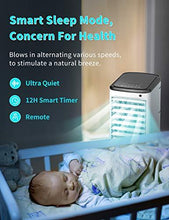 Load image into Gallery viewer, COMFYHOME 3-IN-1 Portable Air Conditioner, Evaporative Air Cooler w/Cooling ＆ Humidifier, 3 Wind Speeds, 4 Casters, 65° Oscillation, 12H Timmer＆ Remote, 455 CFM, Cools 170 Square Feet for Room Office
