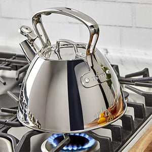 All-Clad E86199 Stainless Steel Tea Kettle, 2-Quart, Silver