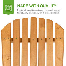 Load image into Gallery viewer, Best Choice Products Folding Wooden Adirondack Lounger Chair Accent Furniture w/Natural Finish, Brown
