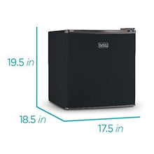 Load image into Gallery viewer, BLACK+DECKER BCRK17B Compact Refrigerator Energy Star Single Door Mini Fridge with Freezer, 1.7 Cubic Feet, Black

