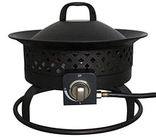 Load image into Gallery viewer, Bond Manufacturing 67836 54,000 BTU Aurora Camping, Backyard, Tailgating, Hunting and Patio. Locking Lid &amp; Carry Handle Portable Steel Propane Gas Fire Pit Outdoor Firebowl, 18.5", Bronze
