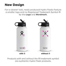 Load image into Gallery viewer, Hydro Flask Vacuum Insulated Stainless Steel Water Bottle Wide Mouth with Straw Lid (Black, 32-Ounce)
