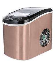 Load image into Gallery viewer, COOLLIFE Compact Counter top Ice Maker Machine with Self-cleaning- 2 Size Bullet Shaped Ice,9 Cubes Ready in 6-8 Minutes,26LBS/24H-with Ice Scoop and Basket for Home/Office (Copper)
