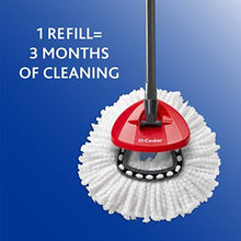Load image into Gallery viewer, O-Cedar EasyWring Microfiber Spin Mop &amp; Bucket Floor Cleaning System + 2 Extra Refills, Red/Gray
