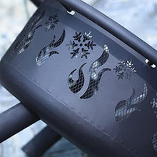 Load image into Gallery viewer, CGVOVOT Fire Pits for Outside - 30 Inch Outdoor Fire Pits with Flame and Snowflake Pattern,Spark Screen,and Fireplace Poker
