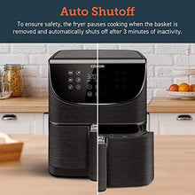 Load image into Gallery viewer, COSORI Air Fryer Oven Combo 5.8QT Max Xl Large Cooker (Cookbook with 100 Recipes), One-Touch Screen with 11 Precise Presets and Shake Reminder, Nonstick and Dishwasher-Safe Square Design Basket, Black
