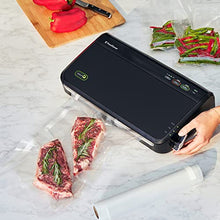 Load image into Gallery viewer, FoodSaver Vacuum Sealer Machine with Automatic Bag Detection, Sealer Bags and Roll, and Handheld Vacuum Sealer for Airtight Food Storage and Sous Vide, Silver
