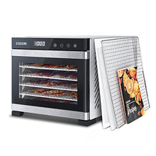 Load image into Gallery viewer, COSORI Food Dehydrator (50 Recipes) for Jerky, Vegetables Fruit, Meat, Dog Treats, Herbs, and Yogurt, Dryer Machine with Temperature Control, 6 Stainless Steel Trays, ETL Listed, Silver
