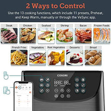 Load image into Gallery viewer, COSORI Smart WiFi Air Fryer(100 Recipes), 13 Cooking Functions, Keep Warm &amp; Preheat &amp; Shake Remind, Works with Alexa &amp; Google Assistant, 5.8 QT, Black
