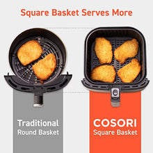 Load image into Gallery viewer, COSORI Air Fryer Oven Combo 5.8QT Max Xl Large Cooker (Cookbook with 100 Recipes), One-Touch Screen with 11 Precise Presets and Shake Reminder, Nonstick and Dishwasher-Safe Square Design Basket, Black
