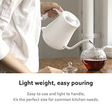 Load image into Gallery viewer, BALMUDA The Kettle | Electric Lightweight Gooseneck Kettle | Stainless Steel | 0.6L (20fl oz) Capacity | Neon Light Indicator | Perfect for Tea and Coffee | K02H-WH | White | US Version
