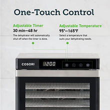 Load image into Gallery viewer, COSORI Food Dehydrator (50 Recipes) for Jerky, Vegetables Fruit, Meat, Dog Treats, Herbs, and Yogurt, Dryer Machine with Temperature Control, 6 Stainless Steel Trays, ETL Listed, Silver
