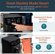 Load image into Gallery viewer, COSORI Smart WiFi Air Fryer(100 Recipes), 13 Cooking Functions, Keep Warm &amp; Preheat &amp; Shake Remind, Works with Alexa &amp; Google Assistant, 5.8 QT, Black
