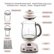Load image into Gallery viewer, Bear YSH-C18R1 Health- Care Beverage Tea Maker and Kettle, Durable 316 Stainless Steel &amp; Glass Brew Cooker Master,8-in-1 Programmable, 4 Range Temperature Warming Function,1.8L,Pink
