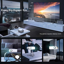 Load image into Gallery viewer, YABER V2 WiFi Mini Projector 6500L [Projector Screen Included] Full HD 1080P and 200&quot; Supported, Portable Wireless Mirroring Projector for iOS/Android/TV Stick/PS4/PC Home &amp; Outdoor (White)
