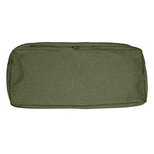 Load image into Gallery viewer, Classic Accessories Montlake Water-Resistant 59 x 18 x 3 Inch Outdoor Bench/Settee Cushion, Patio Furniture Swing Cushion, Heather Fern Green, Patio Loveseat Cushion
