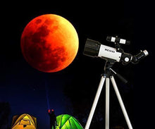 Load image into Gallery viewer, Astronomical Telescopes + Travel Monocular Telescope Scope 70mm Aperture 400mm AZ Mount Astronomical Refractor Telescopes for Kids Adults Beginners - Portable Bag, Smartphone Adapter, Camera Remote

