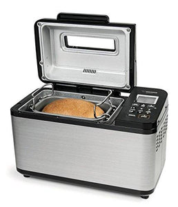 Zojirushi Home Bakery Virtuoso Plus Breadmaker, 2 lb. loaf of bread, Stainless Steel/Black