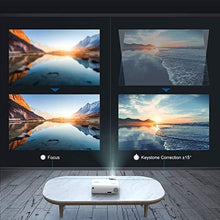 Load image into Gallery viewer, YABER V2 WiFi Mini Projector 6500L [Projector Screen Included] Full HD 1080P and 200&quot; Supported, Portable Wireless Mirroring Projector for iOS/Android/TV Stick/PS4/PC Home &amp; Outdoor (White)
