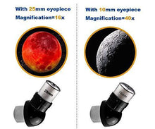 Load image into Gallery viewer, Astronomical Telescopes + Travel Monocular Telescope Scope 70mm Aperture 400mm AZ Mount Astronomical Refractor Telescopes for Kids Adults Beginners - Portable Bag, Smartphone Adapter, Camera Remote

