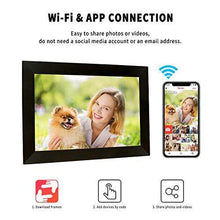 Load image into Gallery viewer, AEEZO WiFi Digital Picture Frame, IPS Touch Screen Smart Cloud Photo Frame with 16GB Storage, Easy Setup to Share Photos or Videos via Free Frameo APP, Auto-Rotate, Wall Mountable (9 inch Black)
