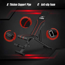 Load image into Gallery viewer, FLYBIRD Adjustable Bench,Utility Weight Bench for Full Body Workout- Multi-Purpose Foldable incline/decline Bench (Black)
