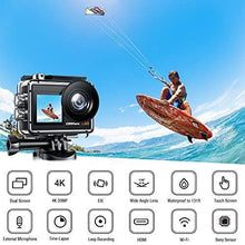 Load image into Gallery viewer, Campark Action Camera 4K 20MP Dual Screen EIS WiFi 40M Waterproof Underwater Vlogging Camera Men Gifts with Accessories Kit Compatible with Gopro Hero Camera
