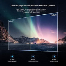 Load image into Gallery viewer, YABER V2 WiFi Mini Projector 6500L [Projector Screen Included] Full HD 1080P and 200&quot; Supported, Portable Wireless Mirroring Projector for iOS/Android/TV Stick/PS4/PC Home &amp; Outdoor (White)
