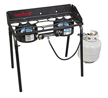 Load image into Gallery viewer, Camp Chef Explorer, Two Burner Stove, Two 30,000 BTU's cast-aluminum burners, Cooking Dimensions: 14 in. x 32 in
