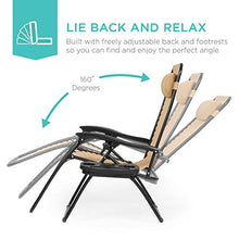 Load image into Gallery viewer, Best Choice Products Set of 2 Adjustable Steel Mesh Zero Gravity Lounge Chair Recliners w/Pillows and Cup Holder Trays, Beige
