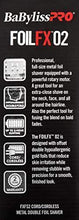 Load image into Gallery viewer, BaBylissPRO FXFS2 FOILFX02 Cordless Metal Double Foil Shaver, Silver
