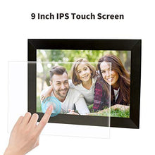 Load image into Gallery viewer, AEEZO WiFi Digital Picture Frame, IPS Touch Screen Smart Cloud Photo Frame with 16GB Storage, Easy Setup to Share Photos or Videos via Free Frameo APP, Auto-Rotate, Wall Mountable (9 inch Black)
