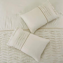 Load image into Gallery viewer, Amrapur Overseas Antonella 8-Piece Pleated Comforter Set, Queen, Beige
