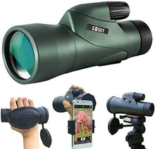 Load image into Gallery viewer, Gosky 12x55 High Definition Monocular Telescope and Quick Phone Holder-2020 Waterproof Monocular -BAK4 Prism for Wildlife Bird Watching Hunting Camping Travel Secenery
