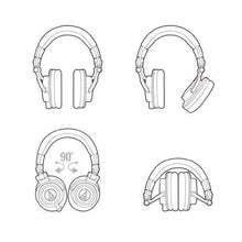 Load image into Gallery viewer, Audio-Technica ATH-M50X Professional Studio Monitor Headphones, Black, Professional Grade, Critically Acclaimed, with Detachable Cable
