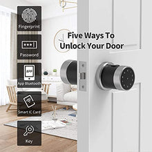 Load image into Gallery viewer, Geek Smart Door Lock - Keyless Fingerprint and Touchscreen Digital Door Lock, Secure Bluetooth, Easy Install, Great for Airbnb, Hotels and Offices, Homes, Apartments, Silver(Upgraded 3.0)
