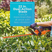 Load image into Gallery viewer, BLACK+DECKER 20V MAX Cordless Hedge Trimmer with Power Command Powercut, 22-Inch (LHT321FF)
