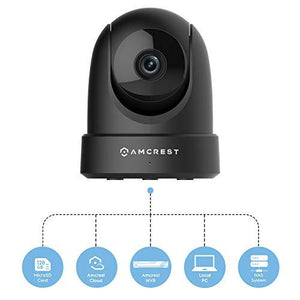Amcrest 4MP UltraHD Indoor WiFi Camera, Security IP Camera with Pan/Tilt, Two-Way Audio, Night Vision, Remote Viewing, Dual-Band 5ghz/2.4ghz, 4-Megapixel @~20FPS, Wide 120° FOV, IP4M-1051B (Black)