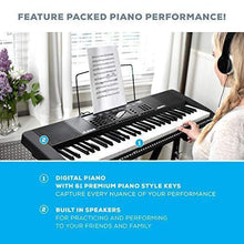 Load image into Gallery viewer, Alesis Melody 61 MKII - 61 Key Music Keyboard / Digital Piano with Built-In Speakers, Headphones, Microphone, Piano Stand, Music Rest and Stool

