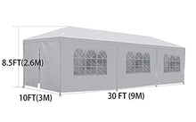 Load image into Gallery viewer, FDW 10x30 Party Tent Wedding Patio Gazebo Outdoor Carport Canopy Shade with Side 8 Removable Walls
