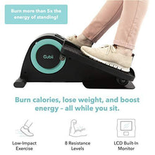 Load image into Gallery viewer, Cubii JR1 Seated Under Desk Elliptical Machine for Home Workout, Mini Elliptical, Desk Bike Pedal Exerciser, Whisper Quiet, Under Desk Pedal Exerciser w/Adjustable Resistance &amp; LCD Display - Aqua

