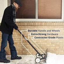 Load image into Gallery viewer, The Snowcaster 70SNC 36-Inch Heavy Duty Bi-Directional Wheeled Snow Pusher, Black
