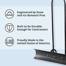 Load image into Gallery viewer, The Snowcaster 70SNC 36-Inch Heavy Duty Bi-Directional Wheeled Snow Pusher, Black
